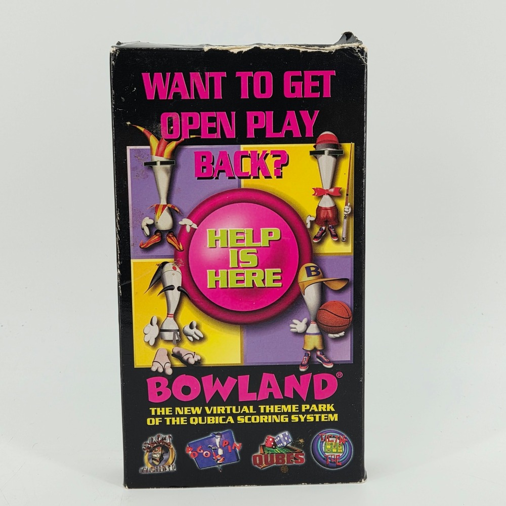 Qubica Bowland Virtual Theme Park Scoring System VHS Vintage 1997 Tested Rare